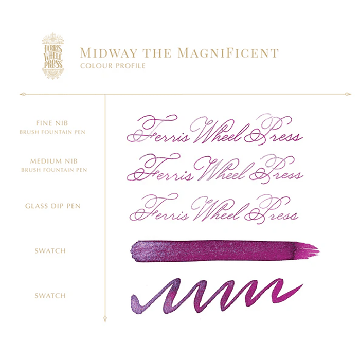 Ferris Wheel Press Ink Bottle - Midway the Magnificent - 38ml - Pen Boutique Ltd