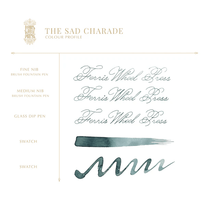 Ferris Wheel Press Ink Bottle - The Sad Charade  - 38ml - Pen Boutique Ltd