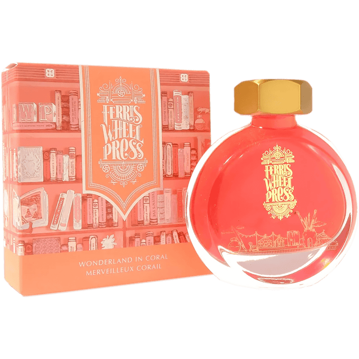 Ferris Wheel Press Ink Bottle - Wonderland In Coral - 38ml - Pen Boutique Ltd