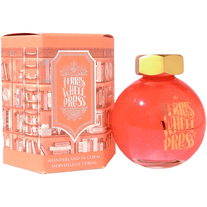 Ferris Wheel Press Ink Bottle - Wonderland In Coral - 38ml - Pen Boutique Ltd