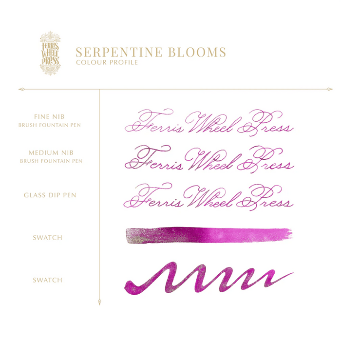 Ferris Wheel Press LNY x Fête Chinoise Ink Bottle - Serpentine Blooms - 38ml - Pen Boutique Ltd