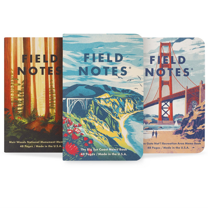 Field Notes Explore America Series A: Northern California 3-Pack Memo Books - Pen Boutique Ltd
