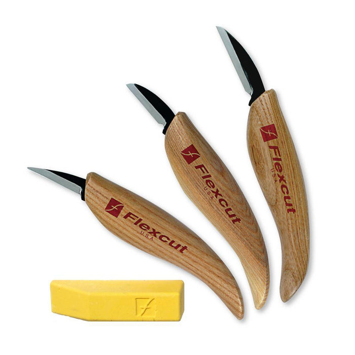 Flexcut 3-Knife Starter Set of 3 - Clearance