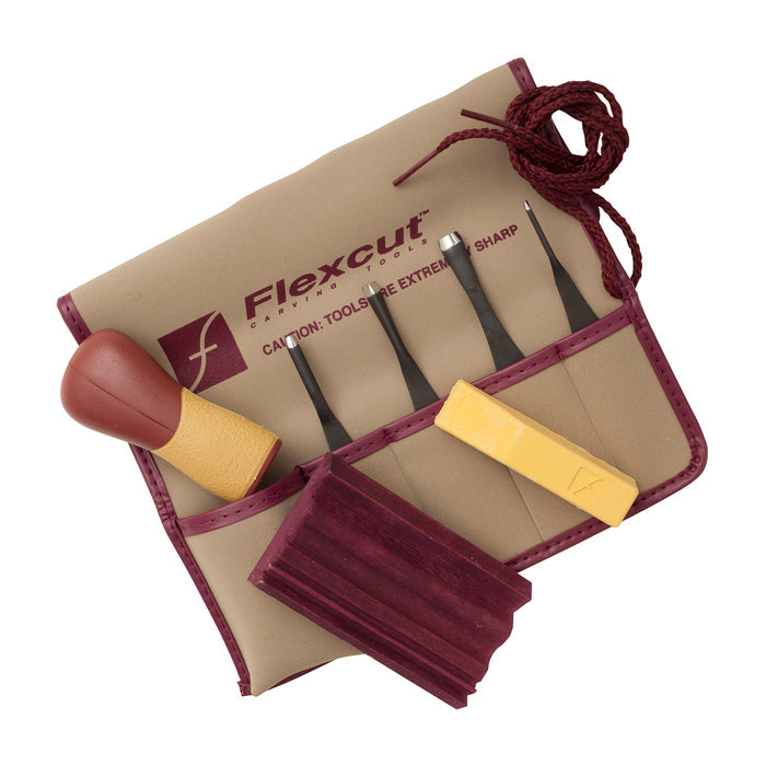 Flexcut Lino & Relief Printmaking Carver Set of 5 - Clearance