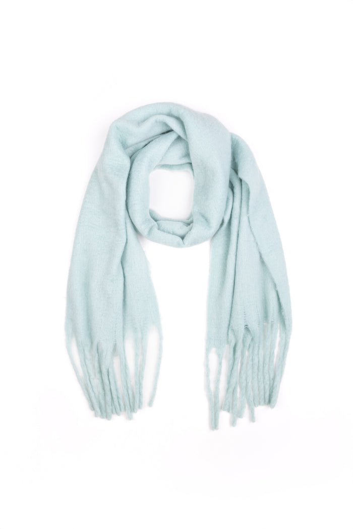 Blue scarf on a white background