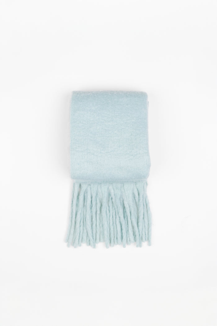 Blue scarf on a white background