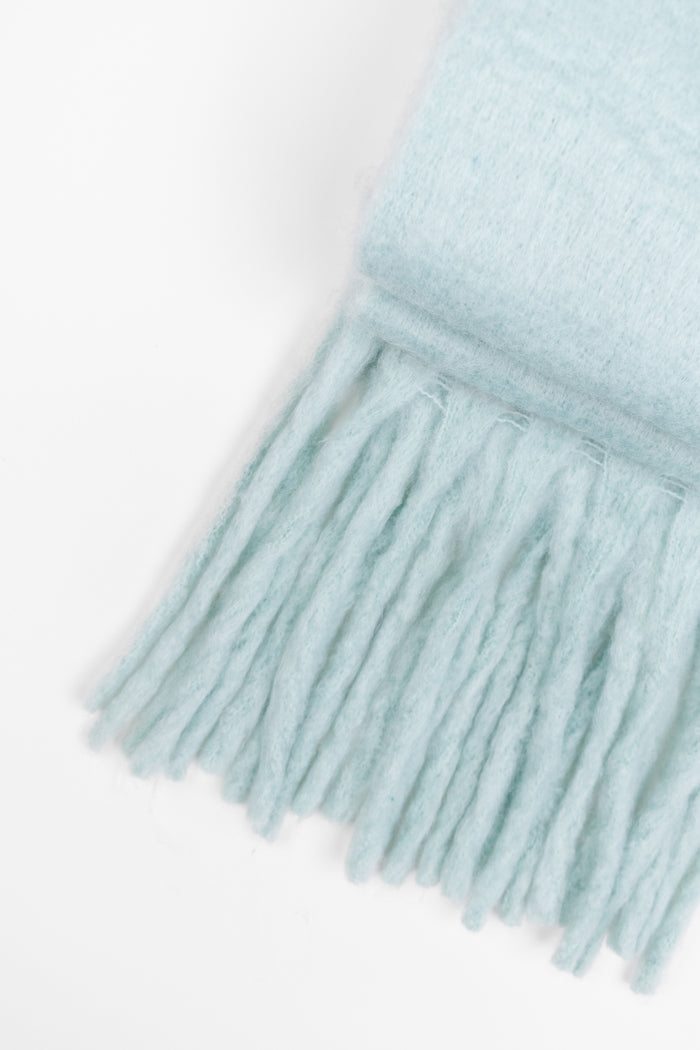 Blue scarf on a white background