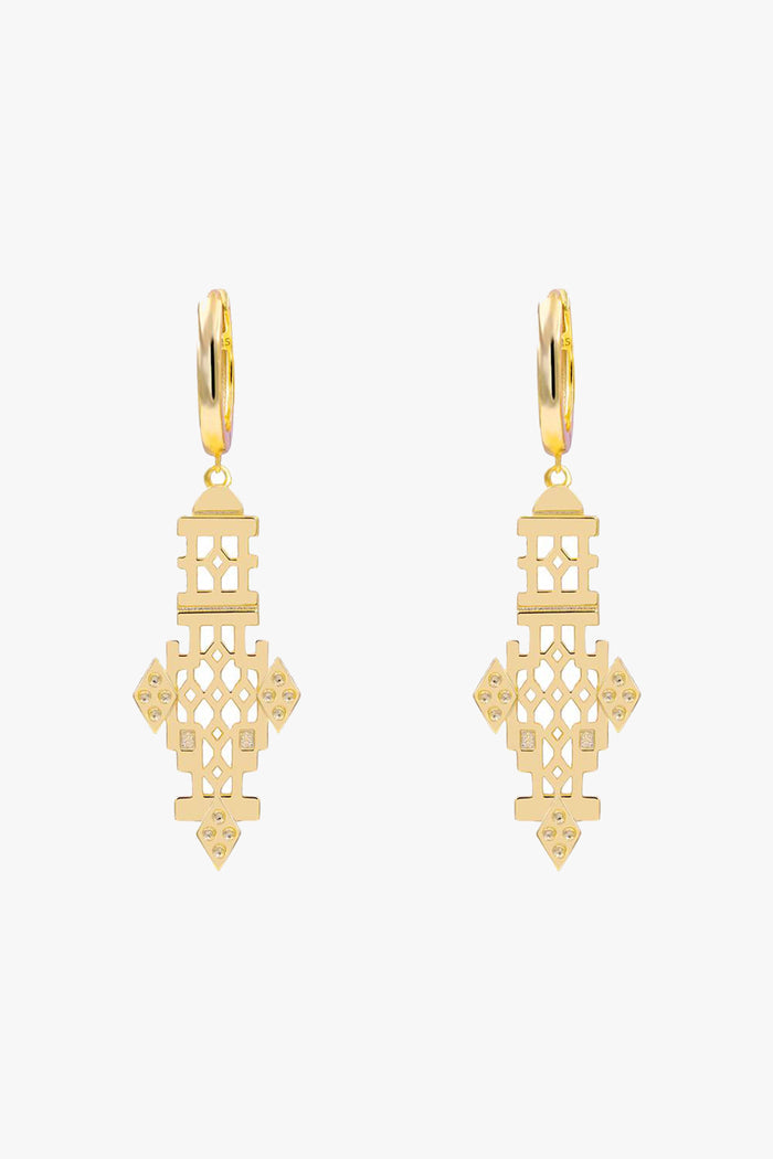 Florence Gold Pendant Earrings ACC Jewellery Silver Linings