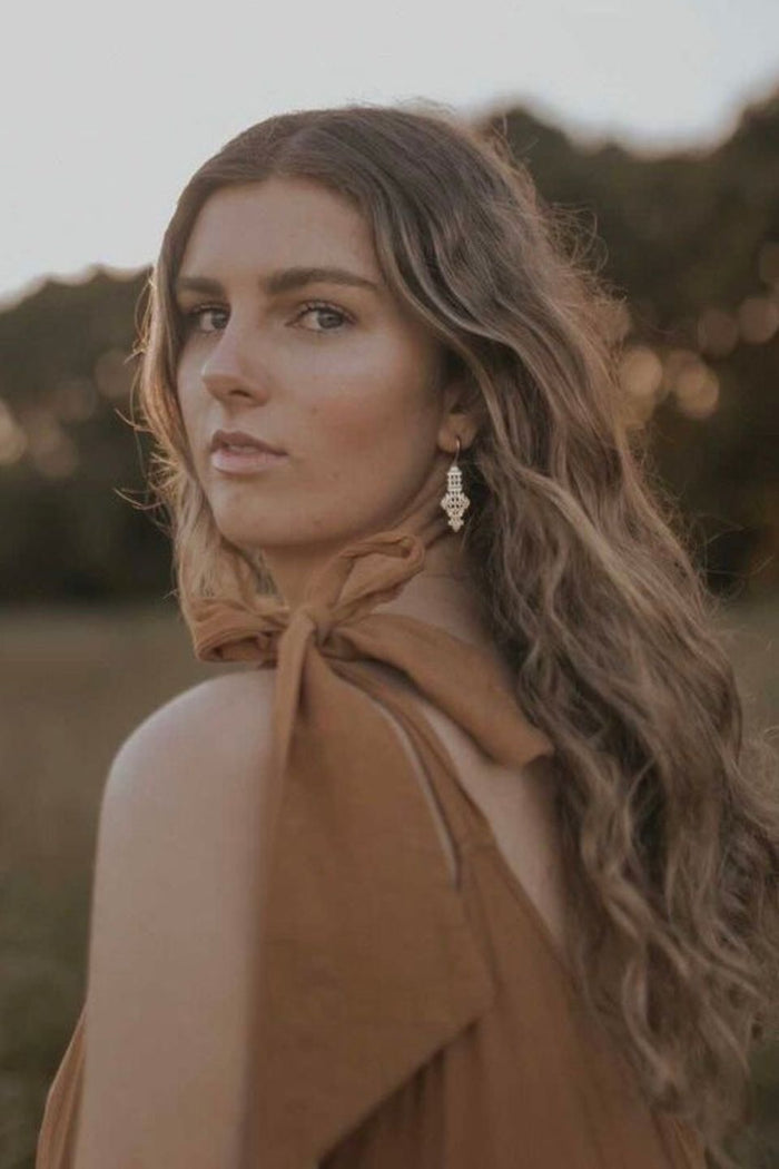 Florence Gold Pendant Earrings ACC Jewellery Silver Linings