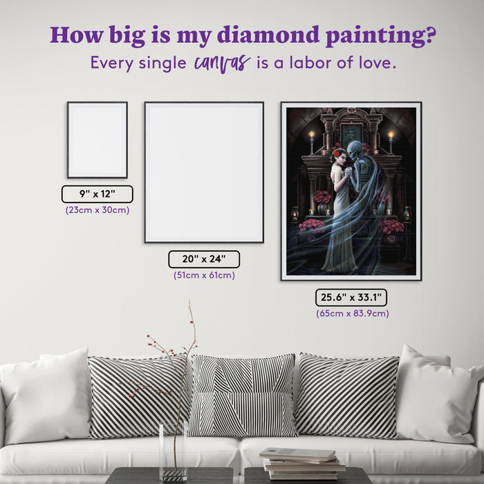 Diamond Painting Forever Yours 25.6" x 33.1" (65cm x 83.9cm) / Square with 47 Colors including 1 AB and 4 Fairy Dust Diamonds / 87,957