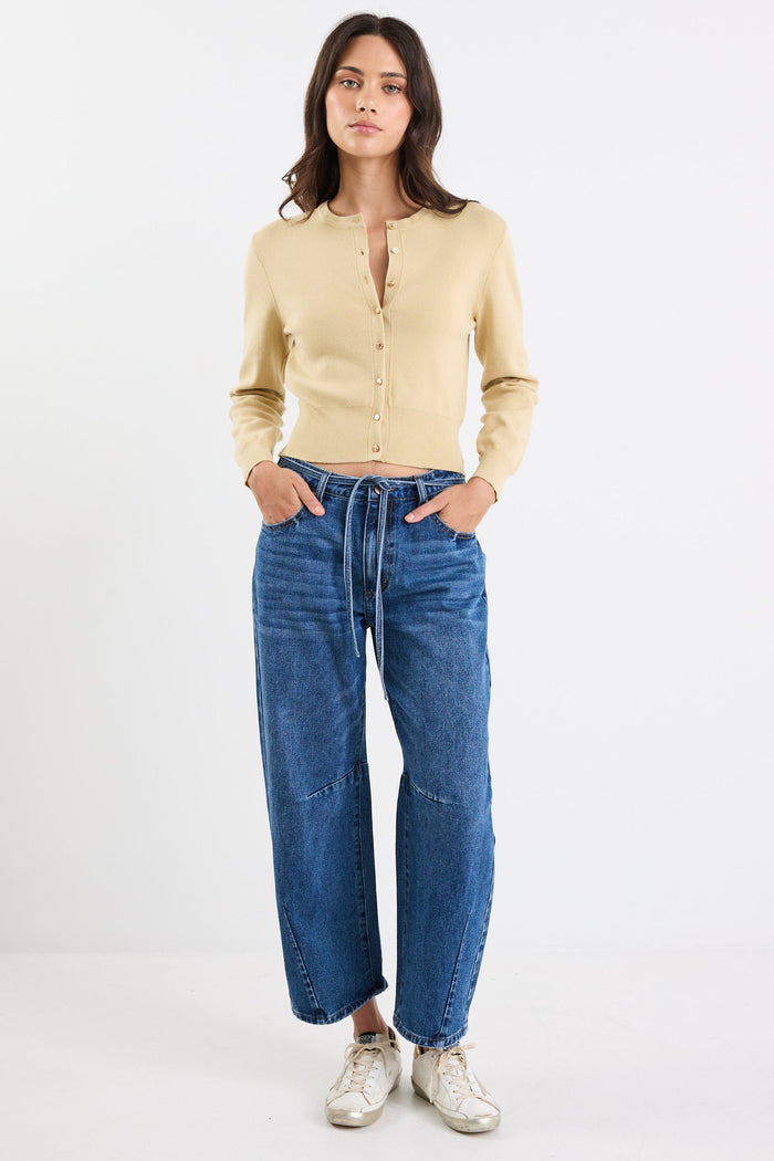 Fortune Honey Crewneck Cardigan