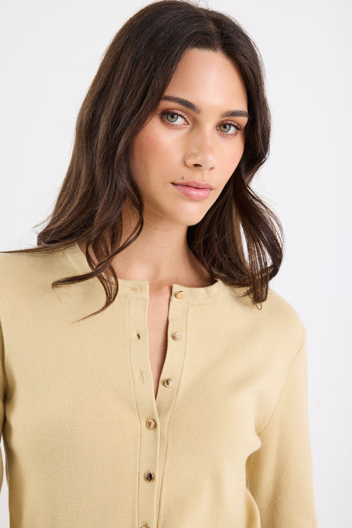 Fortune Honey Crewneck Cardigan