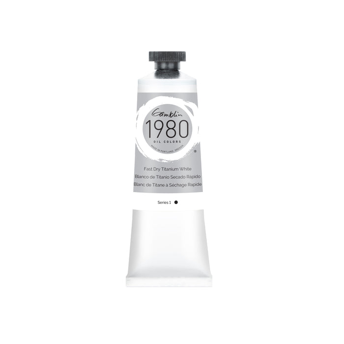 Gamblin 1980 Oil Paint - Fast Dry Titanium White 37ml