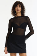 Gigi Black Eclipse Lace LS Top