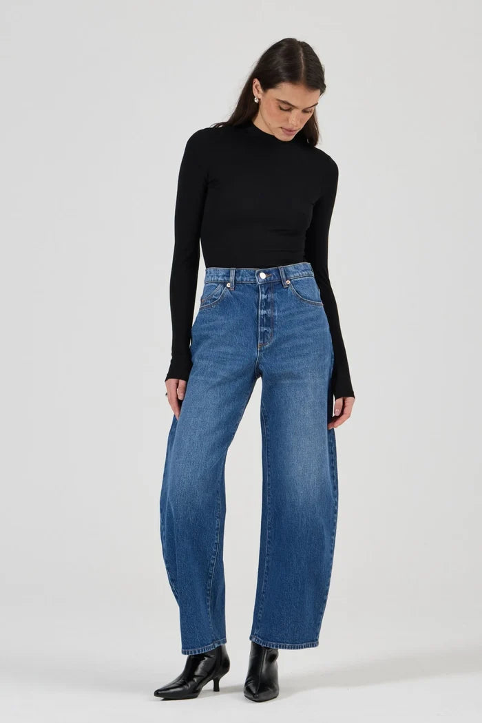 Gigi Reign Blue Barrel Jean
