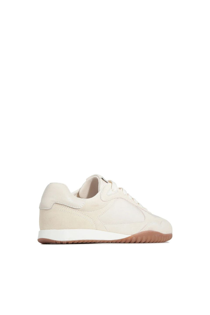 Glinda Off White Suede Casual Sneaker