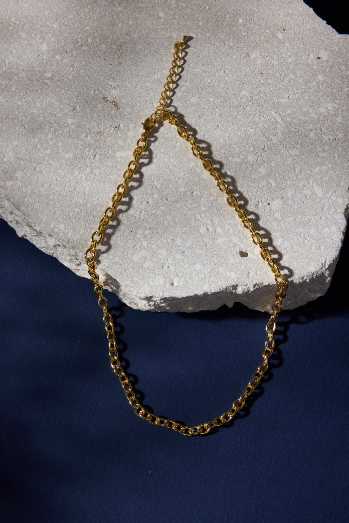 Gold 14k Plate Chain Necklace