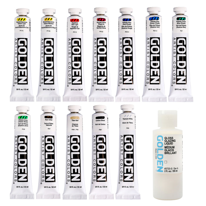 GOLDEN Heavy Body Acrylics Mixing Set of 12