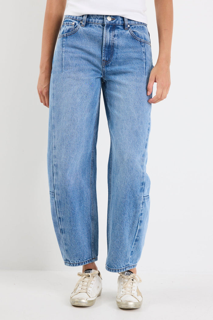 Graduate 90s Blue Non Stretch Barrel Jeans
