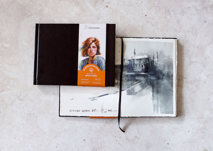 Hahnemühle® Deckled Edge Watercolour Book 100% Cotton 5.5" x 5.5" - Square