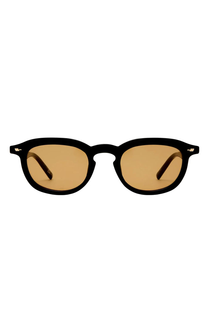 Heart Throb Black Brown Mono Lens Round Sunglasses