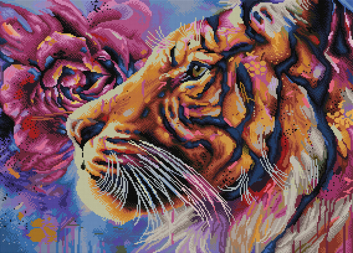Diamond Painting Her Journey 28" x 20" (70.7cm x 50.8cm) / Round with 57 Colors including 3 ABs and 2 Iridescent Diamonds / 57,936