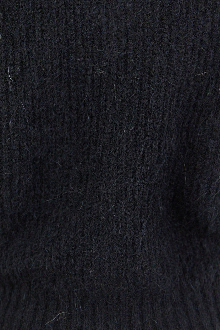 Close-up of black fabric texture