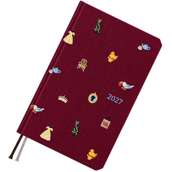Hobonichi 2027 Light Hard Cover English Book - V&A Series: Welcome to the V&A - Tall & Slim (Weeks - January Start) - Pen Boutique Ltd