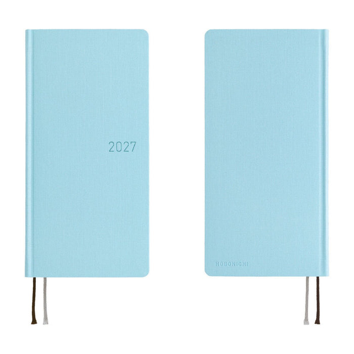 Hobonichi 2027 Light Hardcover Book - Colors: Sea Glass - Tall & Slim (Weeks - January Start) - Pen Boutique Ltd