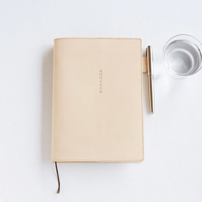 Hobonichi 5-Year Techo Leather Large Cover - Natural - A5 - Pen Boutique Ltd