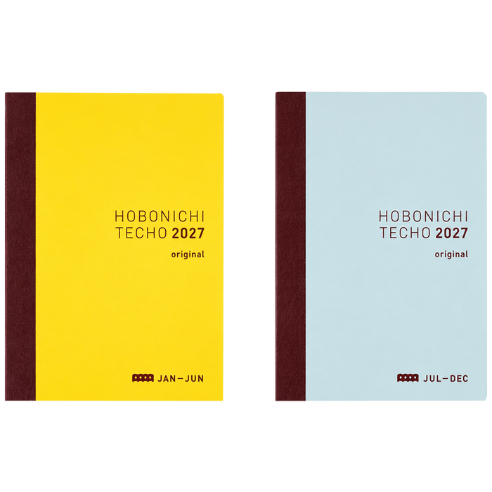 Hobonichi Techo 2027 Japanese Original Avec Refill Books - A6 (Daily 6-month x 2 book set - January Start - Monday Start) - Pen Boutique Ltd