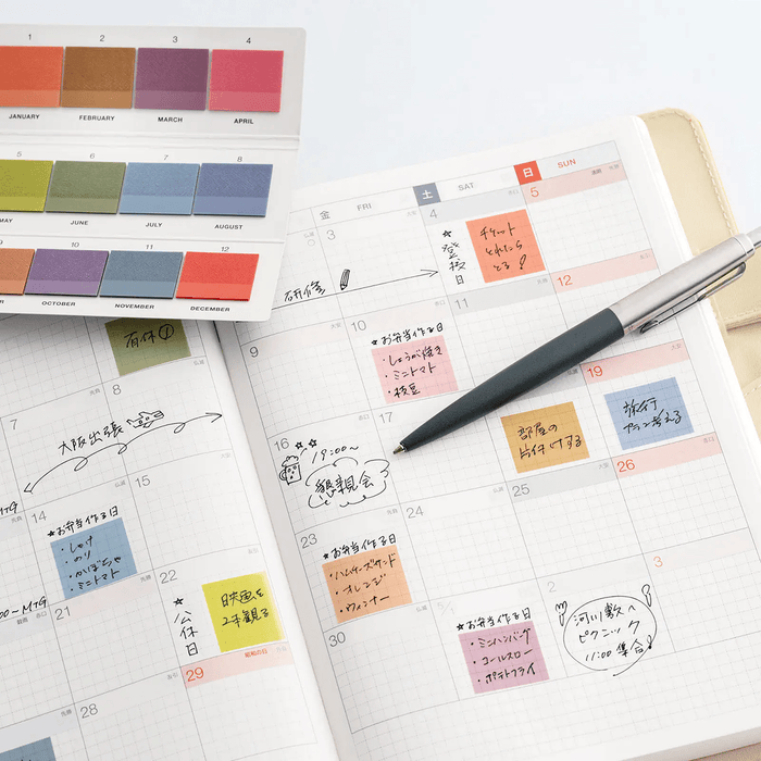 Hobonichi Translucent Sticky Notes - TSUKI no IRO (Tiles) - Pen Boutique Ltd