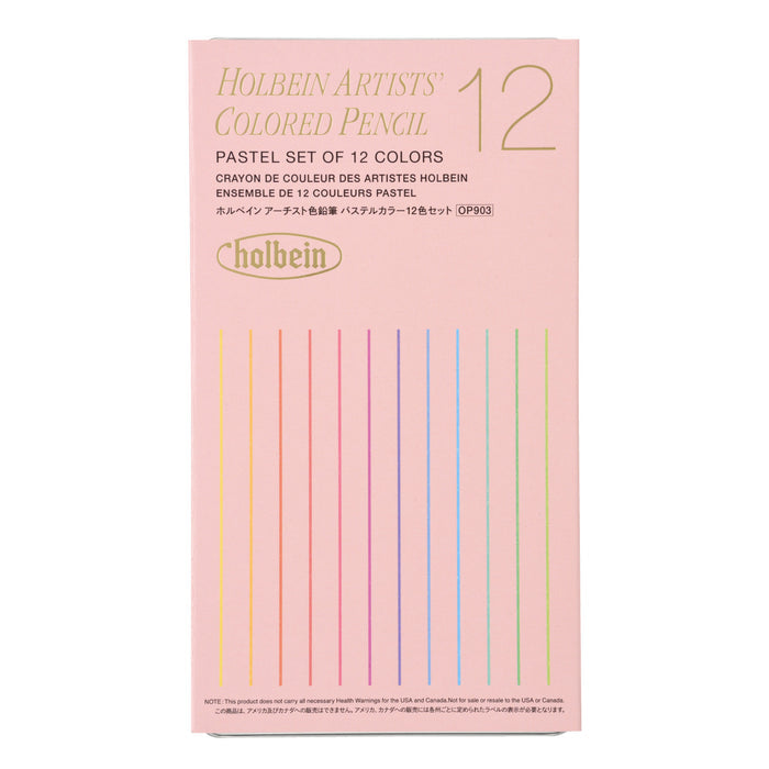 Holbein Artists' Colored Pencil Set of 12 - Pastel