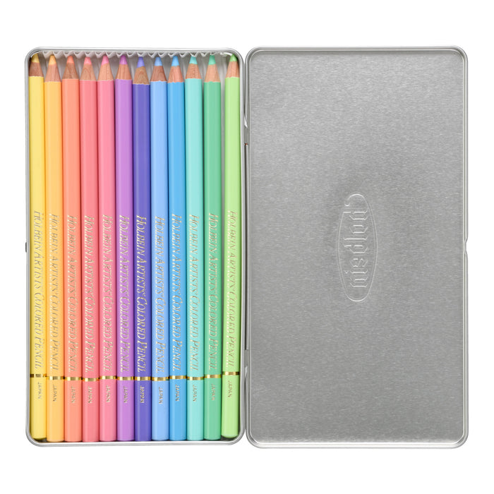 Holbein Artists' Colored Pencil Set of 12 - Pastel