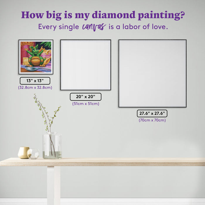 Diamond Painting Huggable 13" x 13" (32.8cm x 32.8cm) / Round with 44 Colors including 2 ABs / 13,689