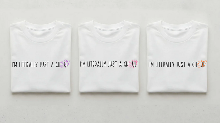 I’m Literally Just a ghoul – ORANGE Halloween T-Shirt