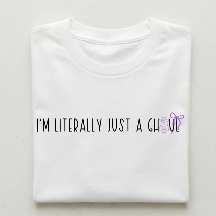 I'm literally just a ghoul-PURPLE Halloween T-Shirt
