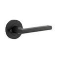 Single Iver Baltimore Lever Round Rose (Inbuilt Privacy) Matte Black 9213KIBPRIV60 - The Blue Space