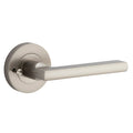 Single Iver Baltimore Lever Round Rose (Inbuilt Privacy) Satin Nickel 9219KIBPRIV60 - The Blue Space