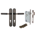 Iver Brunswick Lever Oval Backplate Entrance Kit with High Security Lock Signature Brass 10768KENTR60KT - The Blue Space