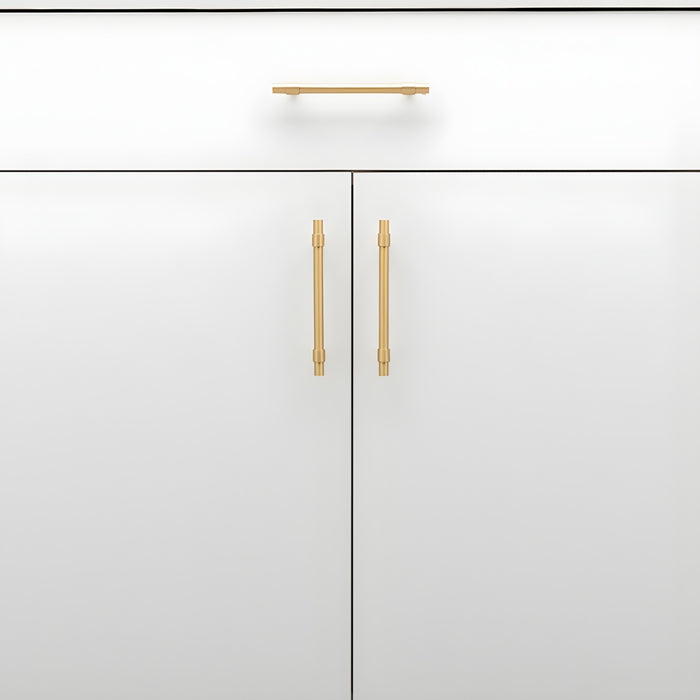 Detail2 Iver Helsinki 128mm Cabinet Pull Handle Brushed Brass 21006 - The Blue Space