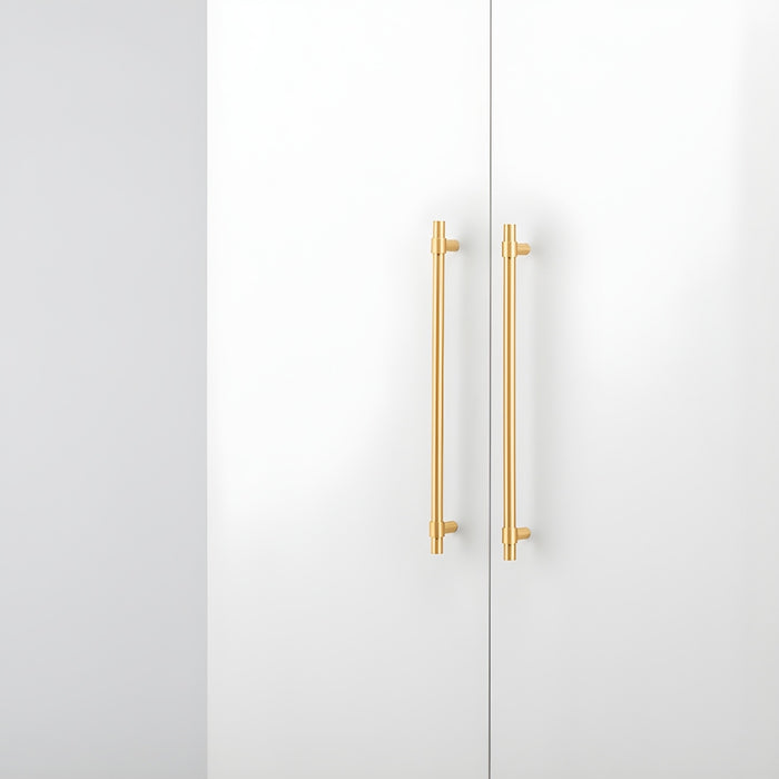 Detail2 Iver Helsinki 256mm Cabinet Pull Handle Brushed Brass 21026 - The Blue Space