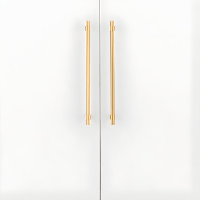 Detail4 Iver Helsinki 256mm Cabinet Pull Handle Brushed Brass 21026 - The Blue Space