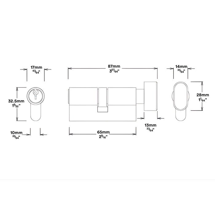 Key Thumb Iver Helsinki Lever Rectangular Backplate Entrance Kit with High Security Lock Brushed Brass  15396KENTR60KT - The Blue Space