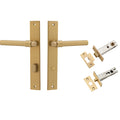 Iver Helsinki Lever Rectangular Backplate Privacy Kit with Privacy Turn Brushed Brass 15396KPRIV60 - The Blue Space