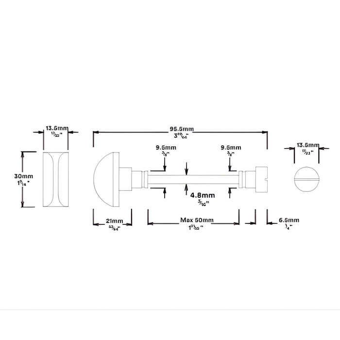 Adaptor Iver Helsinki Lever Rectangular Backplate Privacy Kit with Privacy Turn Satin Nickel 14896KPRIV60 - The Blue Space