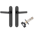 Iver Osaka Lever Oval Backplate Passage Kit Matte Black 12864KPASS60 - The Blue Space