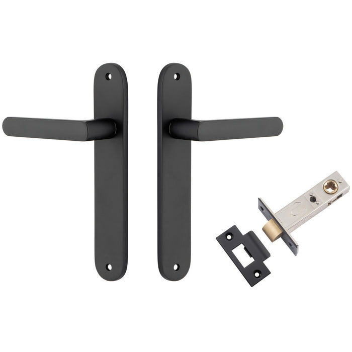 Iver Osaka Lever Oval Backplate Passage Kit Matte Black 12864KPASS60 - The Blue Space