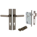Iver Osaka Lever Rectangular Backplate Entrance Kit with High Security Lock Signature Brass 10860KENTR60KT - The Blue Space