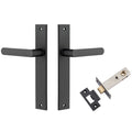 Iver Osaka Lever Rectangular Backplate Passage Kit Matte Black 12860KPASS60 - The Blue Space